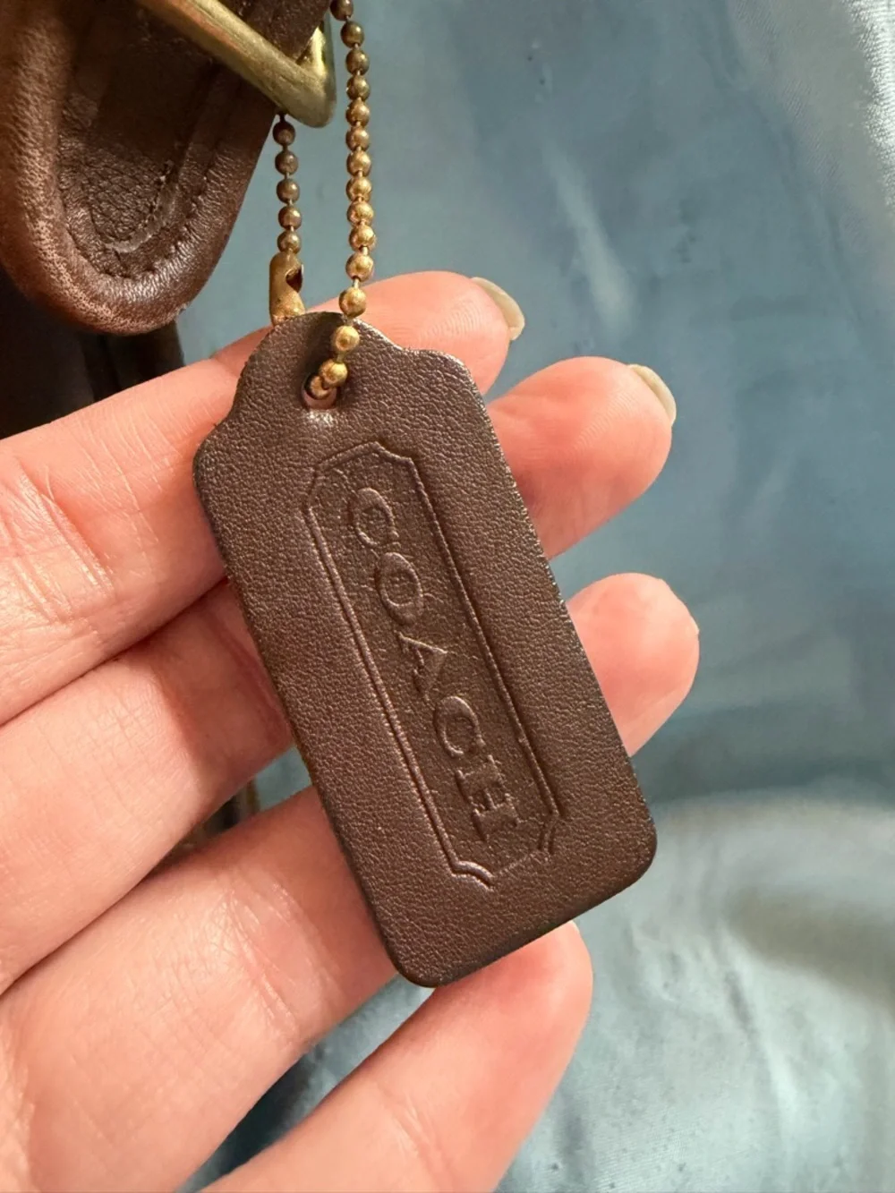 Vintage Coach Station Bag 9061 Brown Leather Crossbody USA Made Turnlock - Picture 4 of 14